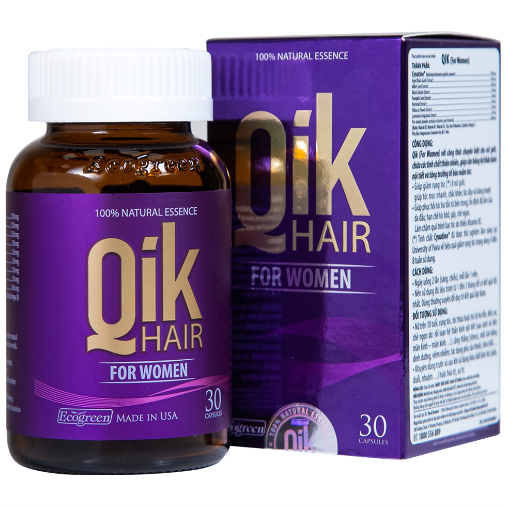 Chăm sóc tóc mỏng và yếu bằng sản phẩm Qik Hair For Women